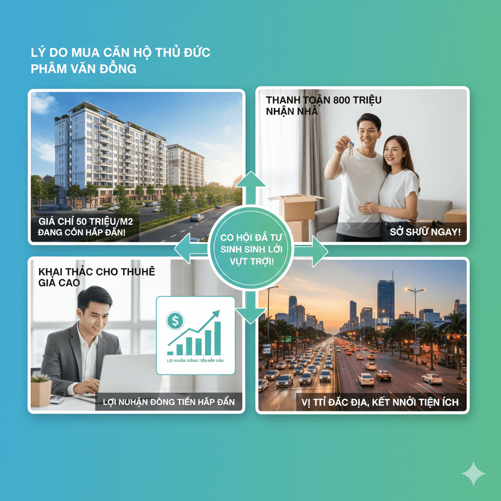 Thời điểm vàng để mua căn hộ Thủ Đức Phạm Văn Đồng