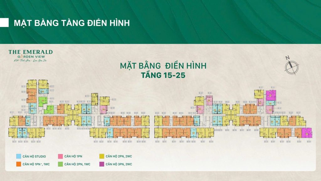 mặt bằng dự án Emerald Garden View
