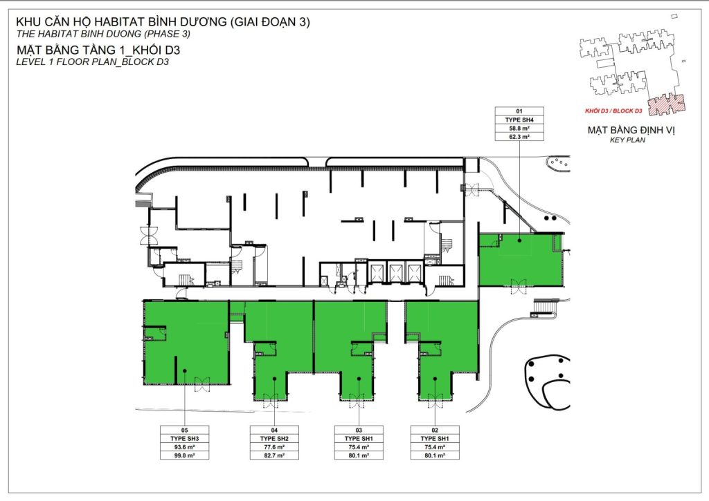 mặt bằng D3 Habitat Quốc Lộ 13